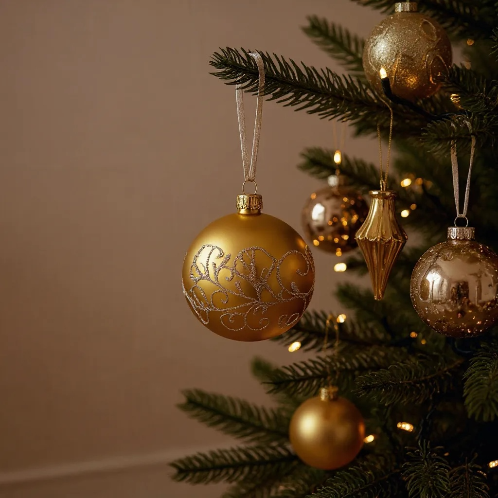 Ginkgo Leaves Glass Ornaments - Set of 3 European Mouth-Blown Bauble Ball Holiday Christmas Tree Decoration, Purple, Pink, and Gold