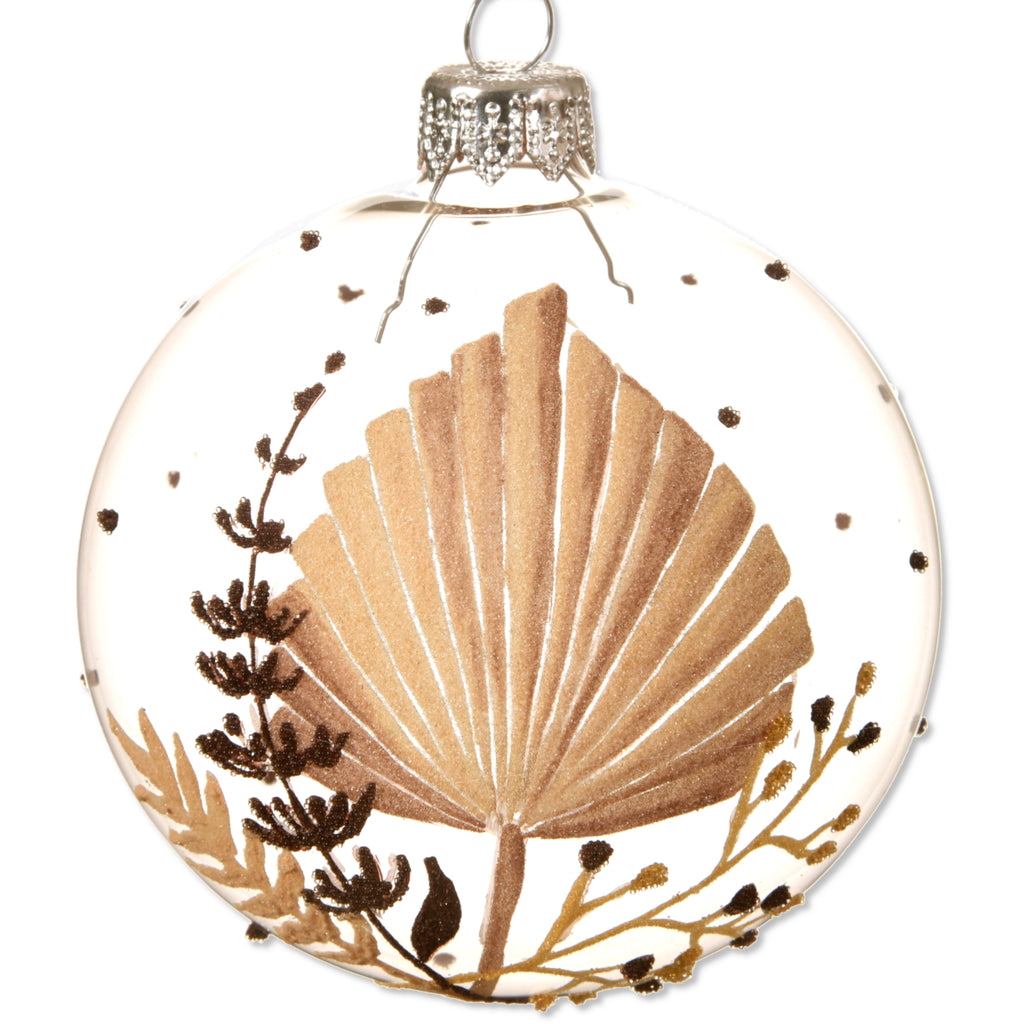 Foilage Blown Glass Ornament - European Mouth-Blown Glass Ball