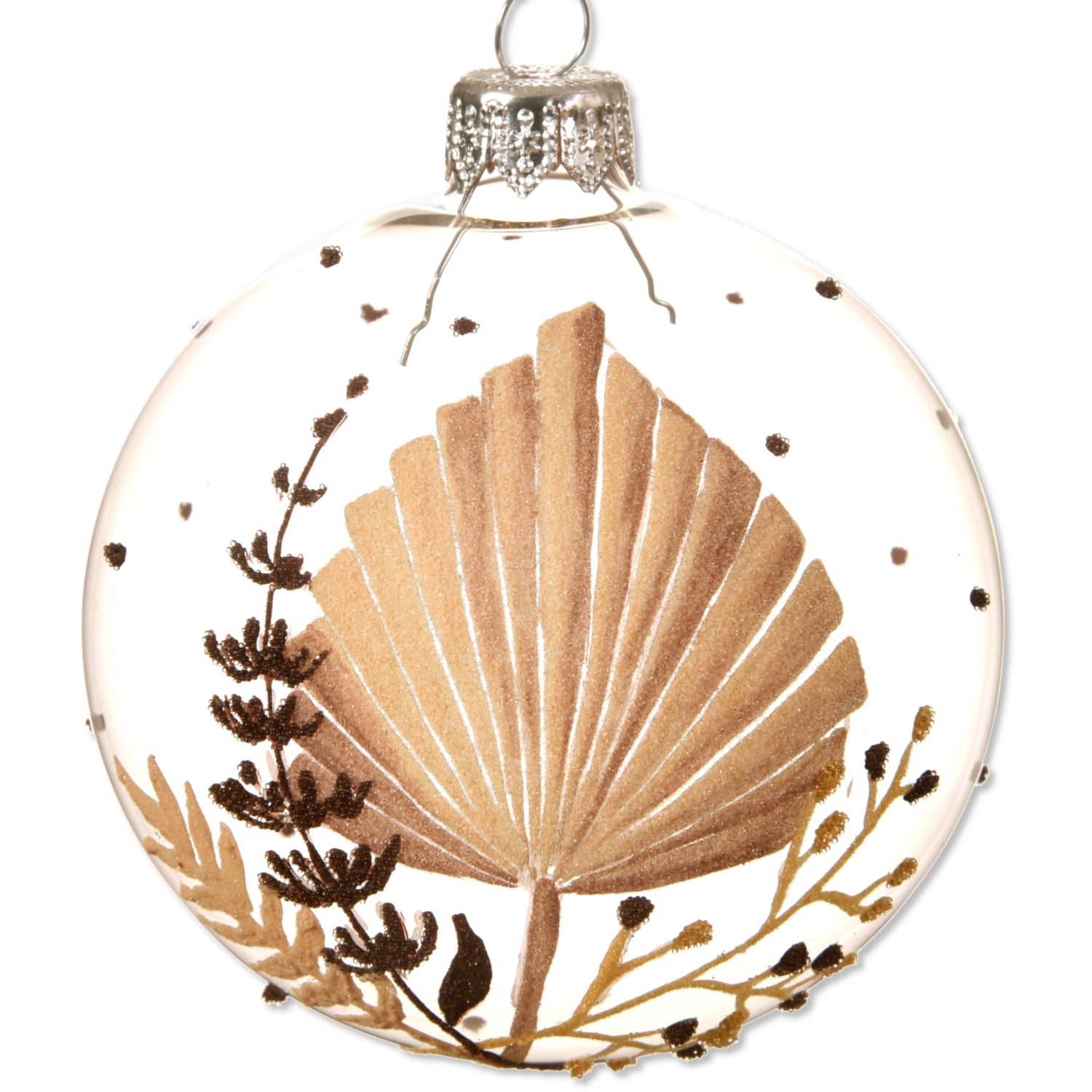 Foilage Blown Glass Ornament - European Mouth-Blown Glass Ball