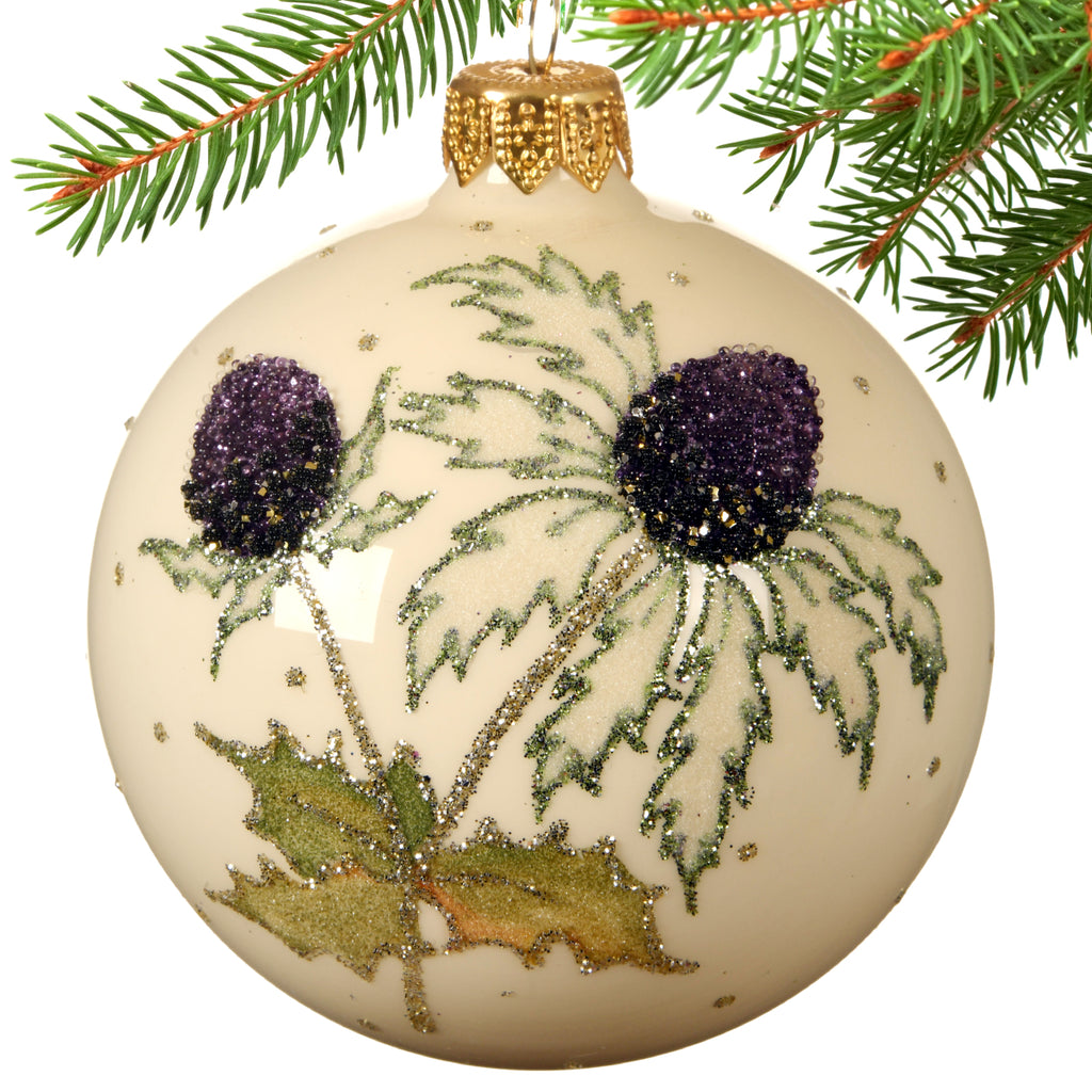 Wildflower Blown Glass Ornament - European Mouth-Blown Glass Ball
