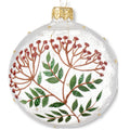 Milkweed Blown Glass Ornament - European Mouth-Blown Clear Frosted Glass Ball